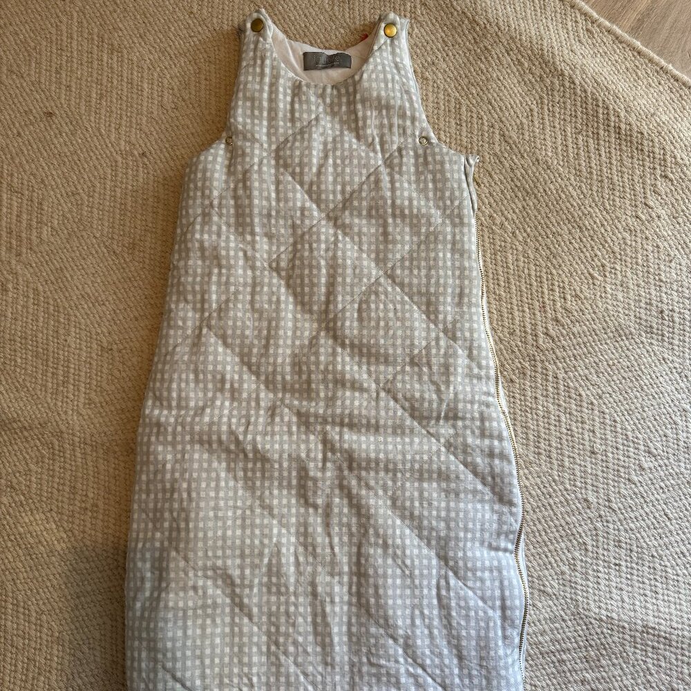 Louelle Sleeping bag | grey gingham, year round weight 2.5 TOG